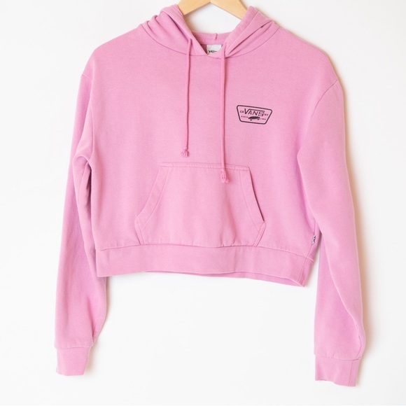 Vans Tops - Vans Sweatshirt Womens XS Long Sleeve Spell Out Logo Crew Neck Pink